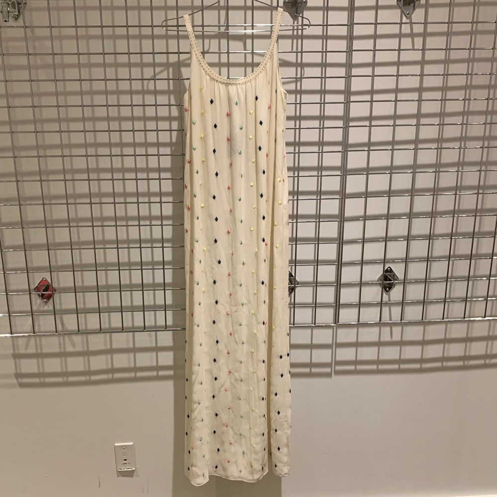 Hoss Intropia Maxi Dress w/ Embroidered diamonds